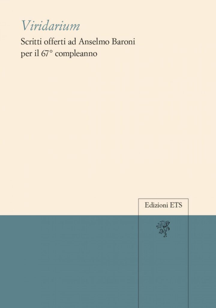 Copertina &middot; Viridarium