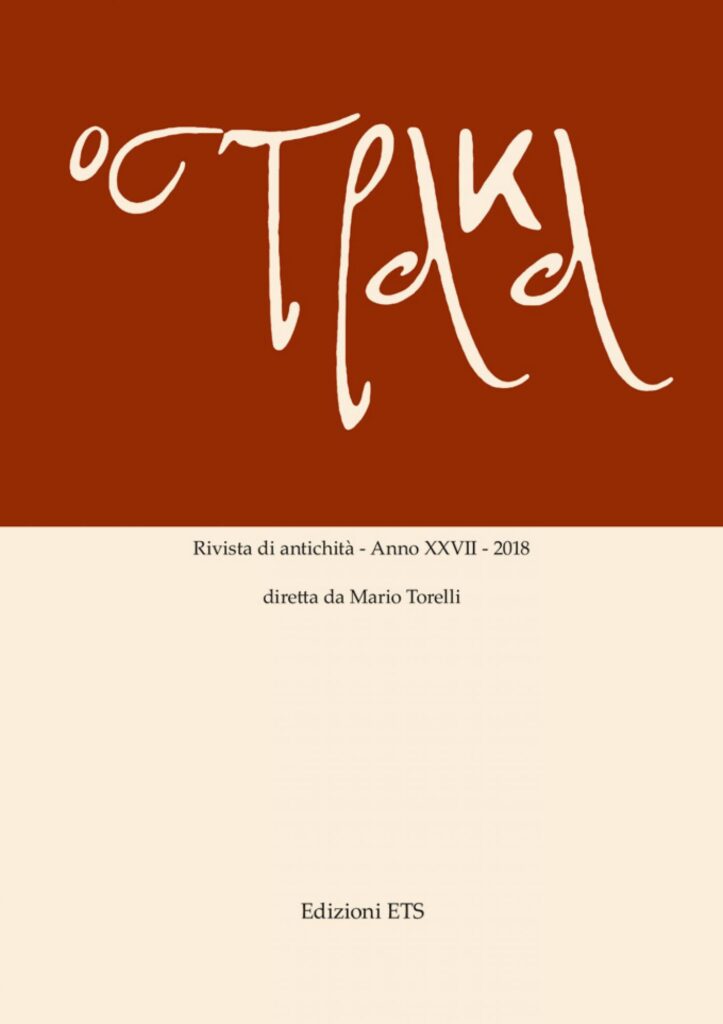 Copertina &middot; Ostraka. Rivista di antichit&agrave;