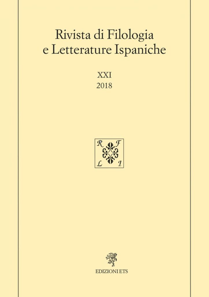 Copertina &middot; Rivista di Filologia e Letterature Ispaniche