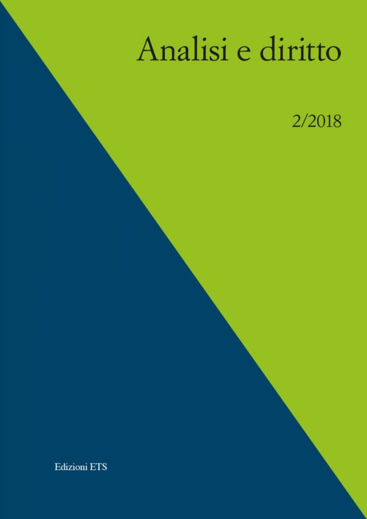 Copertina &middot; Analisi e Diritto, 2/2018