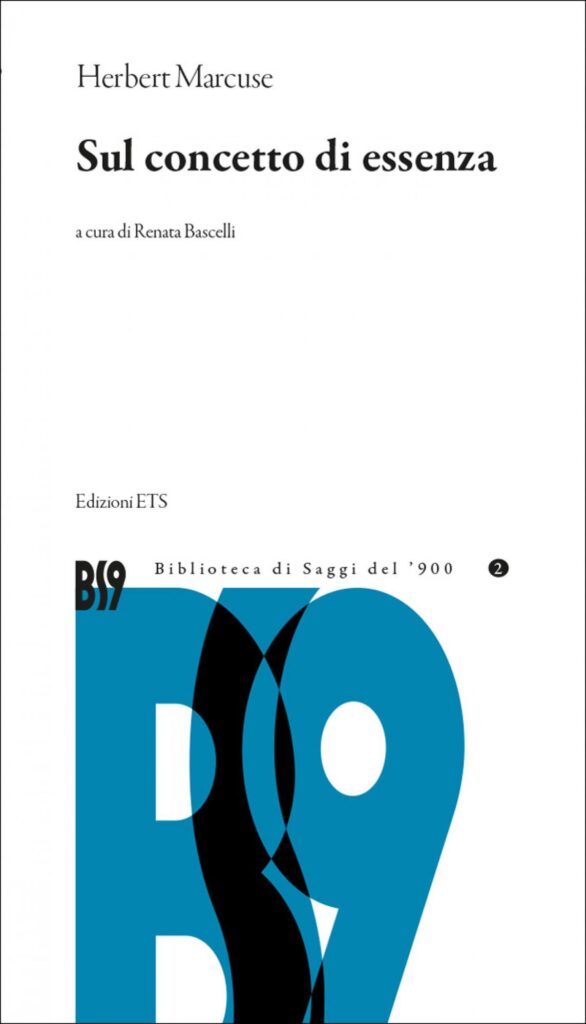 Copertina &middot; Sul concetto di essenza