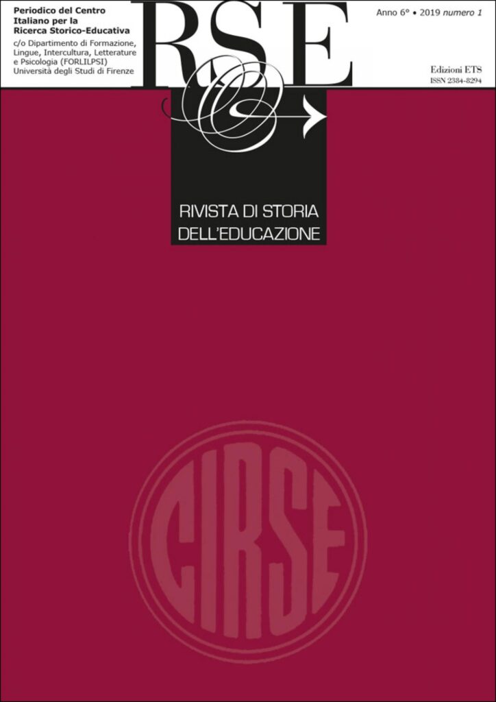Copertina &middot; Rivista di Storia dell'Educazione
