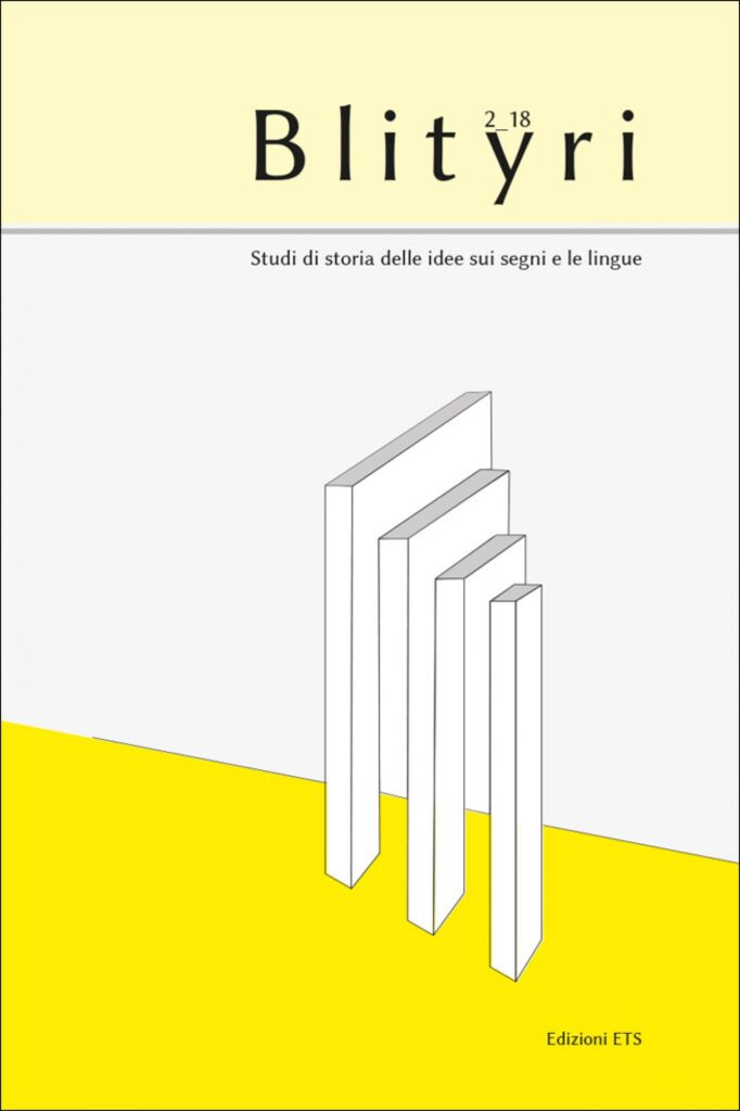 Copertina &middot; Blityri, VII, 2, 2018