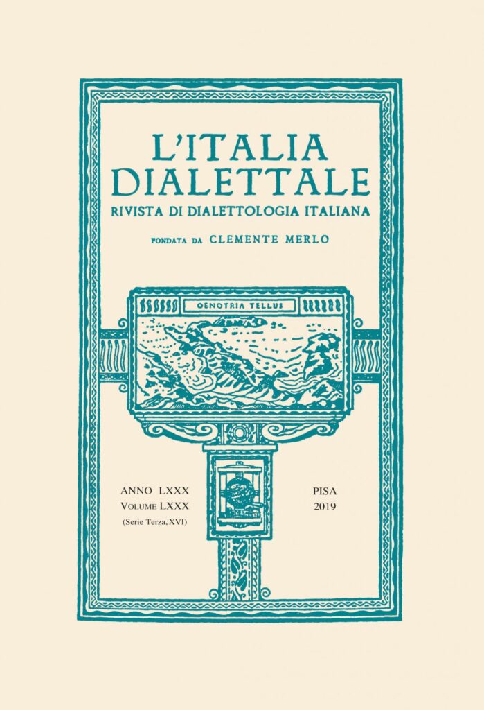 Copertina &middot; L'ITALIA DIALETTALE