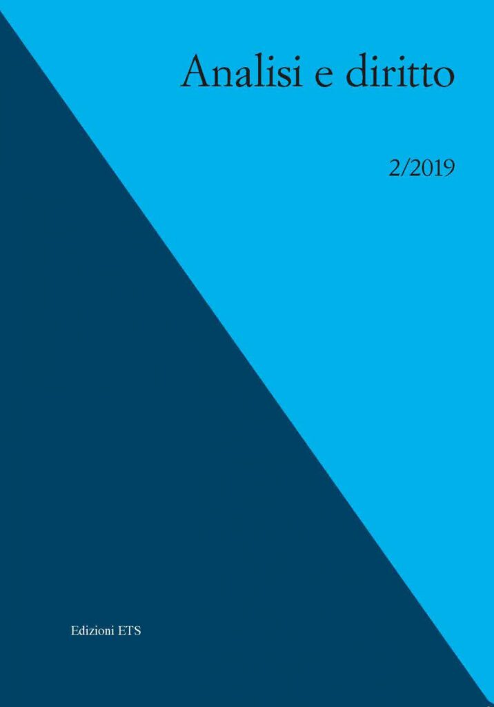 Copertina &middot; Analisi e diritto, 2/2019