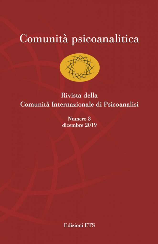 Copertina &middot; Comunit&agrave; psicoanalitica