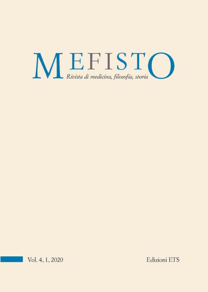 Copertina &middot; Mefisto. Rivista di medicina, filosofia, storia