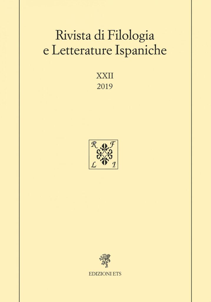 Copertina &middot; Rivista di Filologia&nbsp;e Letterature Ispaniche