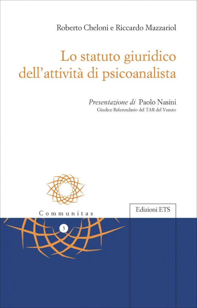 Copertina &middot; Lo statuto giuridico dell&rsquo;attivit&agrave; di psicoanalista