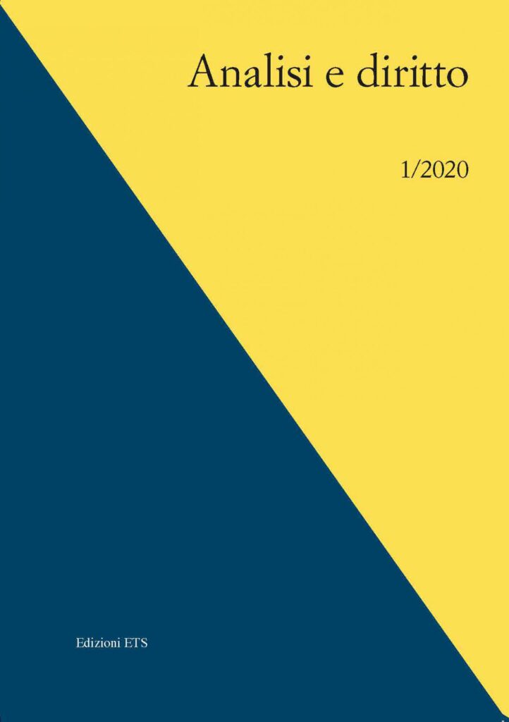 Copertina &middot; Analisi e diritto, 1/2020