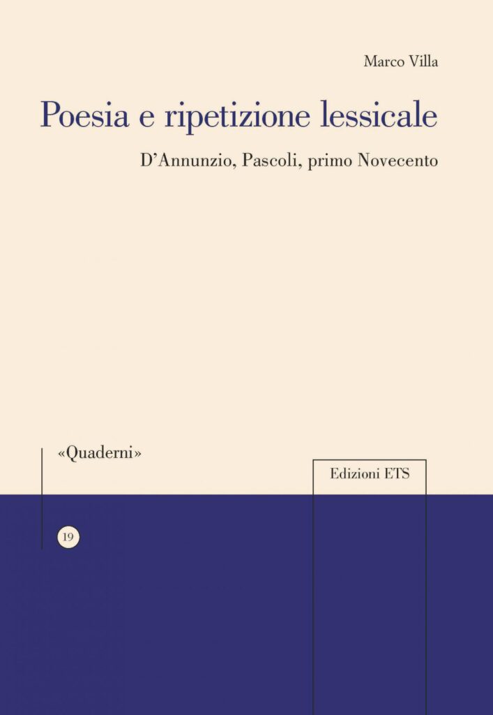 Copertina &middot; Poesia e ripetizione lessicale