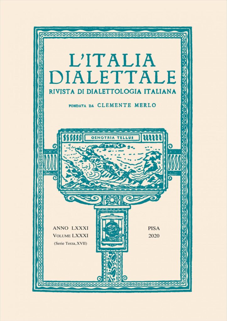 Copertina &middot; L'Italia dialettale