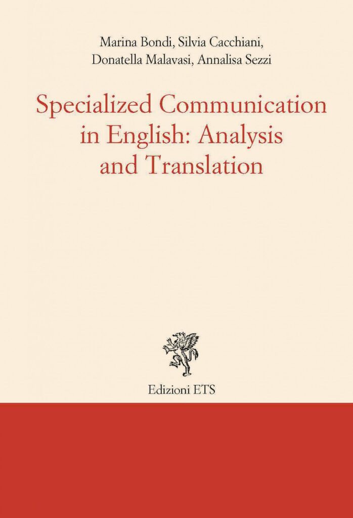 Copertina &middot; Specialized Communication in English: Analysis and Translation