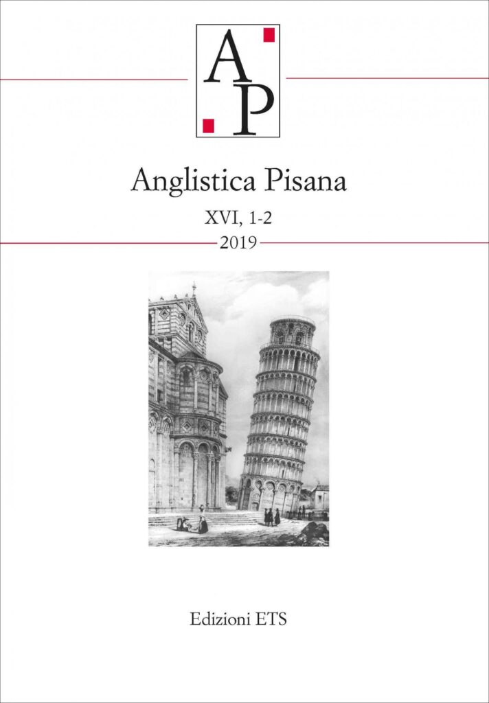 Copertina &middot; Anglistica Pisana XVI, 1-2 2019