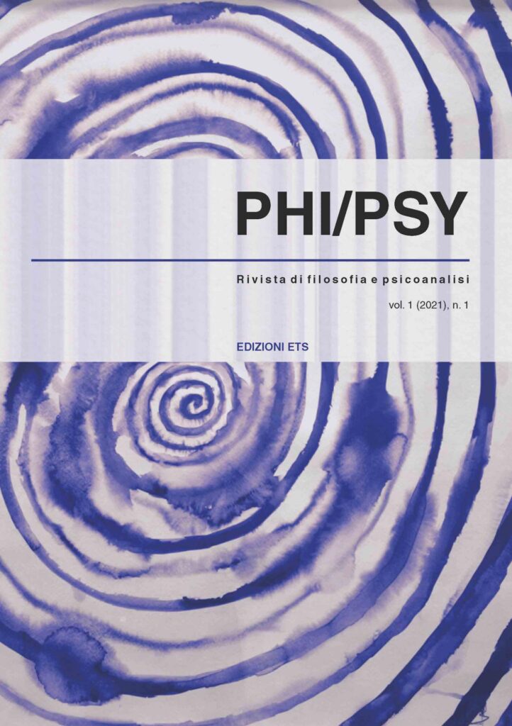 Copertina &middot; PHI/PSY, 1-2021, I