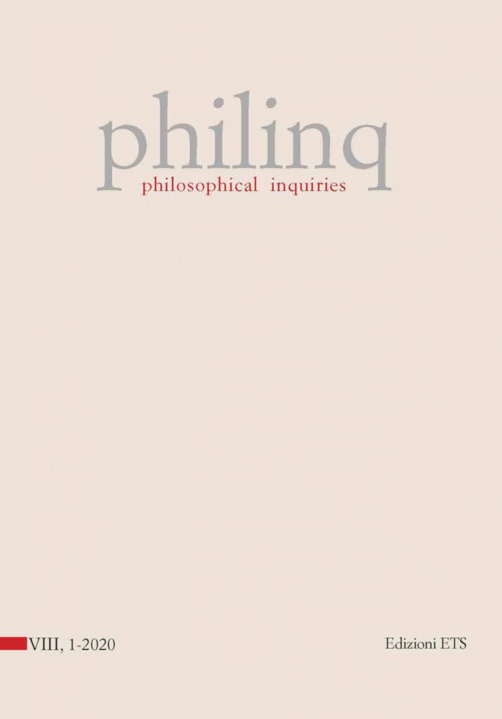Copertina &middot; philosophical inquiries&nbsp;