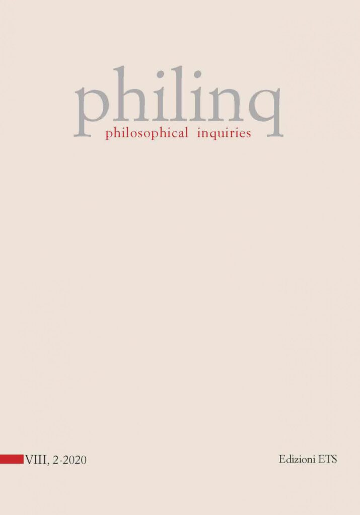 Copertina &middot; philosophical inquiries&nbsp;
