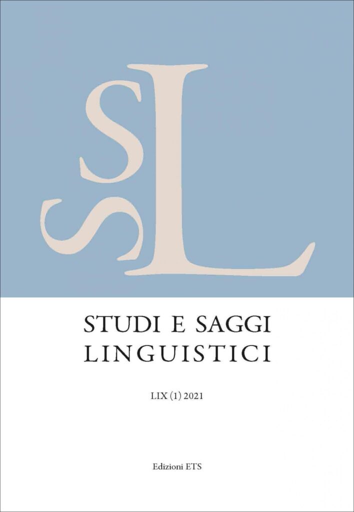 Copertina &middot; Studi e saggi linguistici&nbsp;