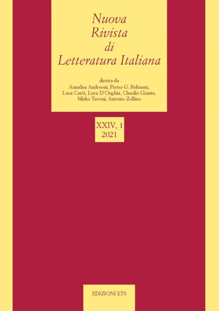 Copertina &middot; Nuova rivista di letteratura italiana 2021, 1