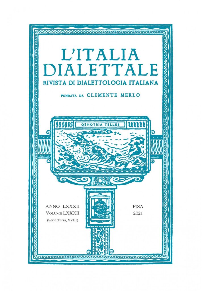 Copertina &middot; L'ITALIA DIALETTALE