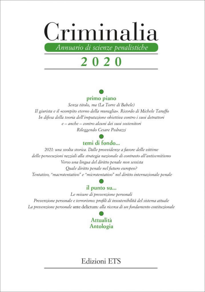 Copertina &middot; Criminalia