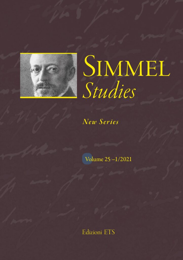 Copertina &middot; SIMMEL Studies