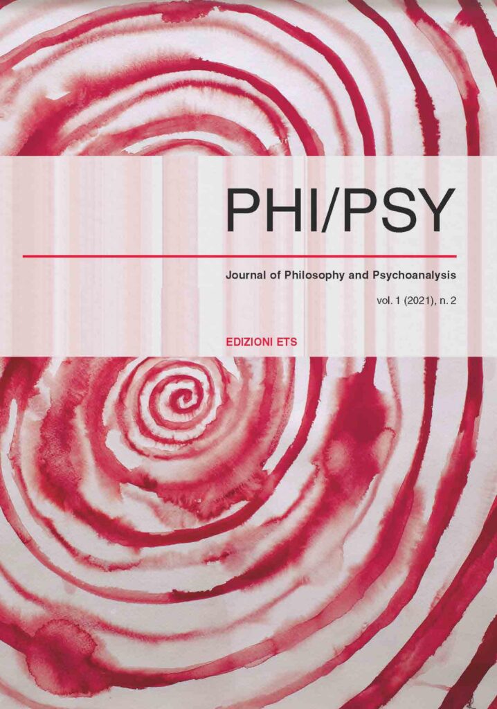 Copertina &middot; PHI/PSY, 2-2021, IRivista di filosofia e psicoanalisi