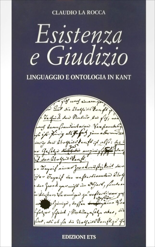 Copertina &middot; Esistenza e giudizio