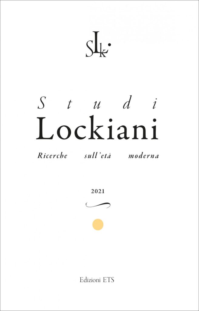 Copertina &middot; Studi Lockiani 2, 2021