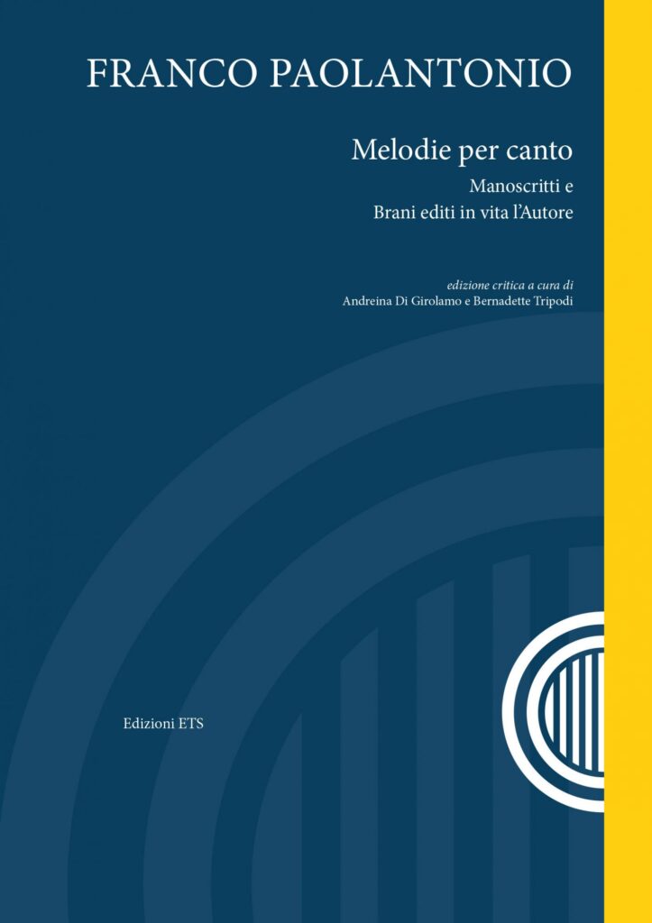Copertina &middot; Melodie per canto