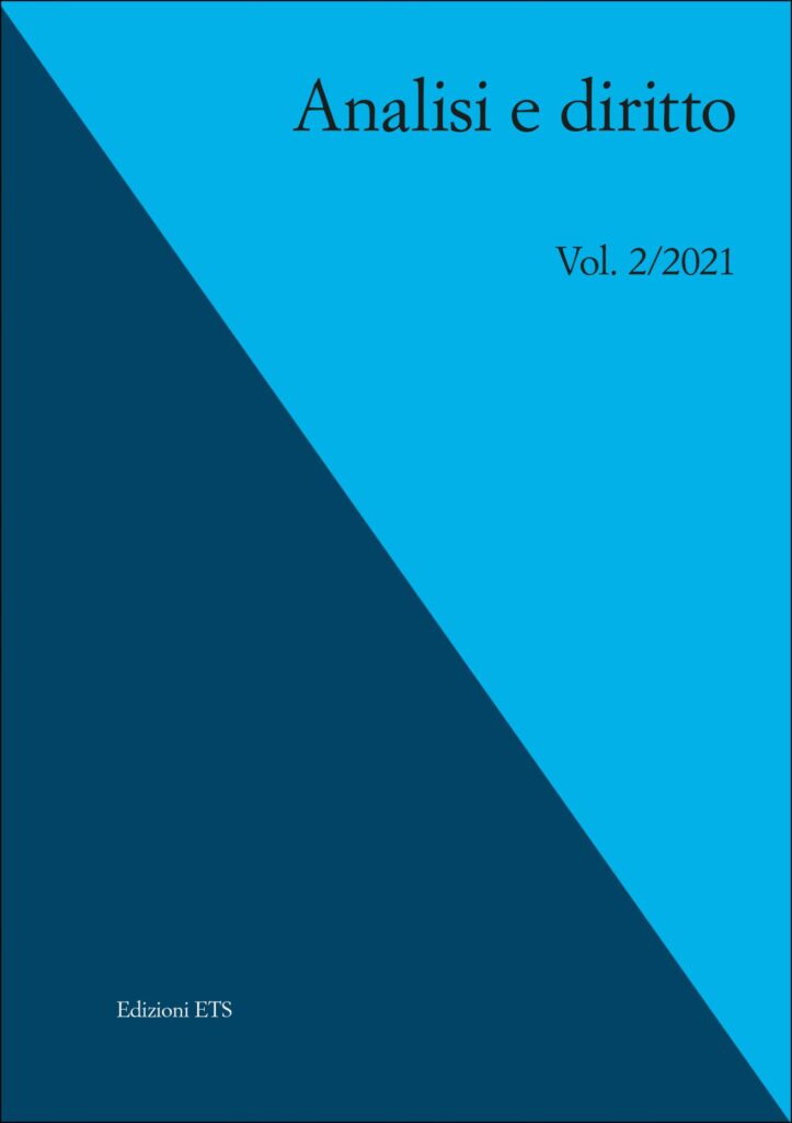 Copertina &middot; Analisi e diritto, 2/2021