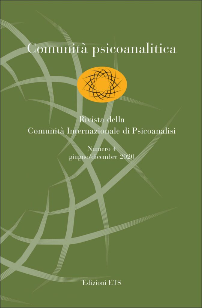 Copertina &middot; Comunit&agrave; psicoanalitica&nbsp;