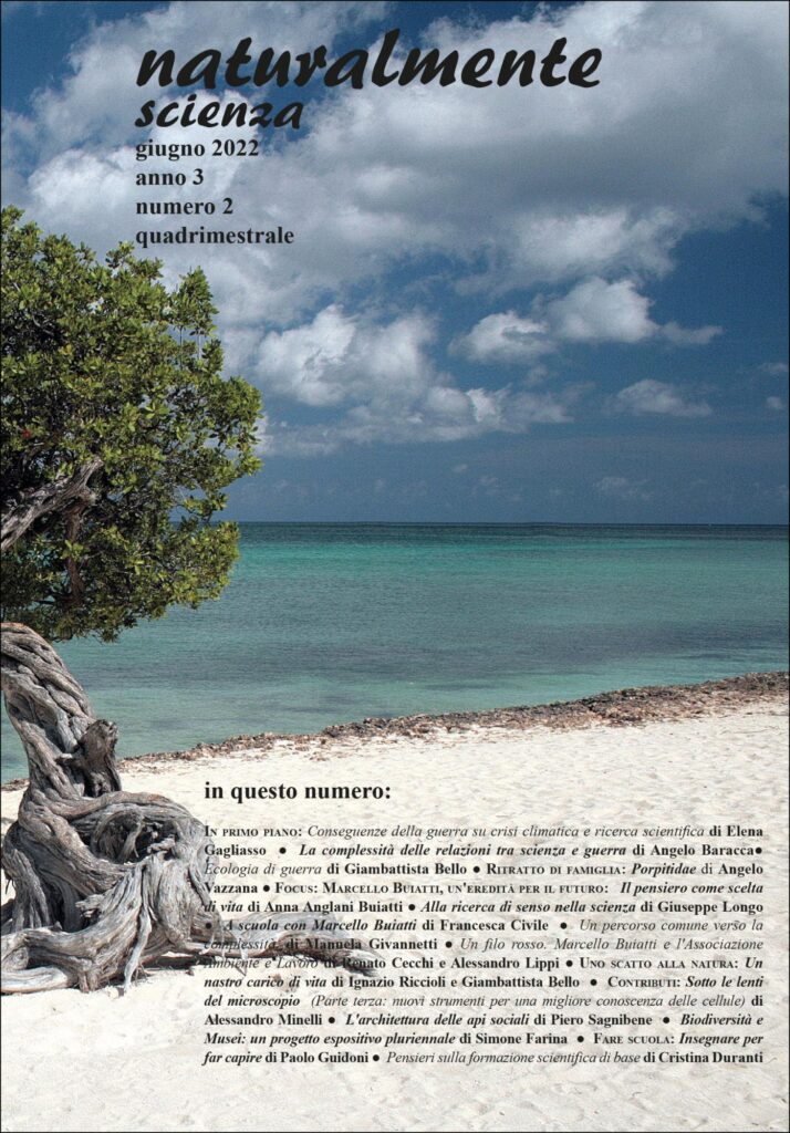 Copertina &middot; Naturalmente scienzagiugno 2022, anno 3, numero 2