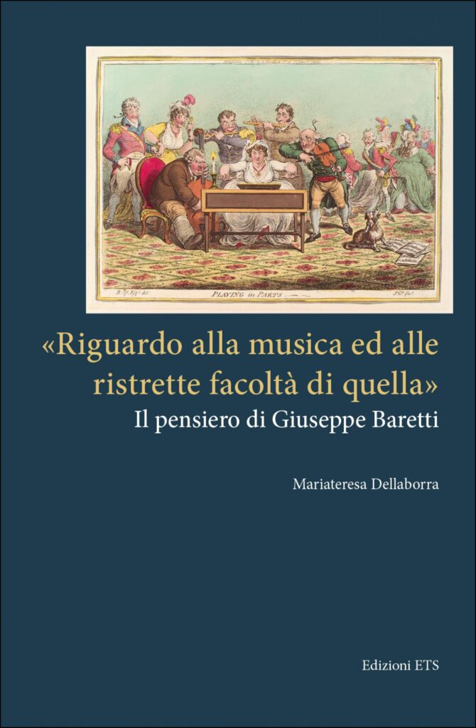 Copertina &middot; &laquo;Riguardo alla musica ed alle ristrette facolt&agrave; di quella&raquo;