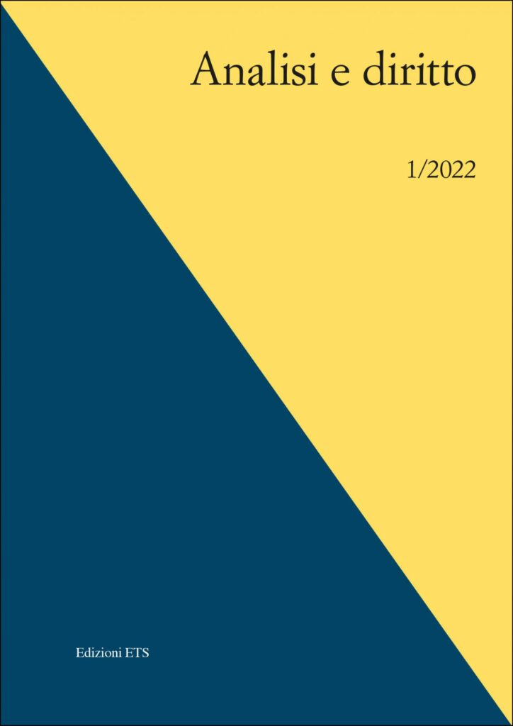 Copertina &middot; Analisi e diritto, 1/2022