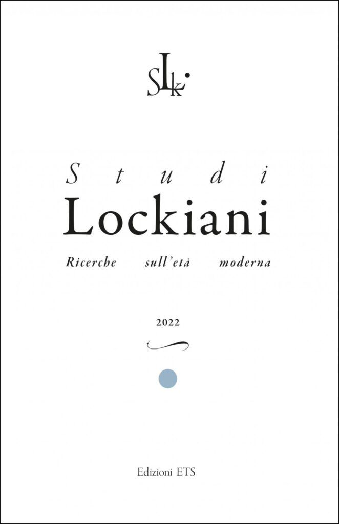 Copertina &middot; Studi Lockiani, 3, 2022