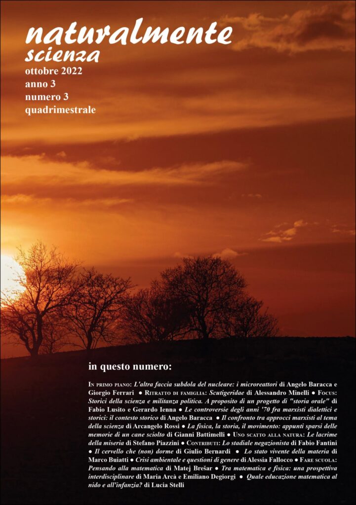 Copertina &middot; Naturalmente scienza