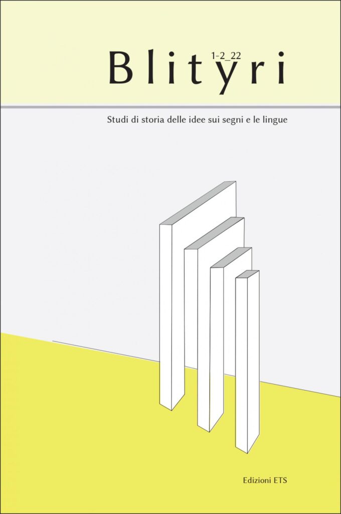 Copertina &middot; Blityri 1-2/2022