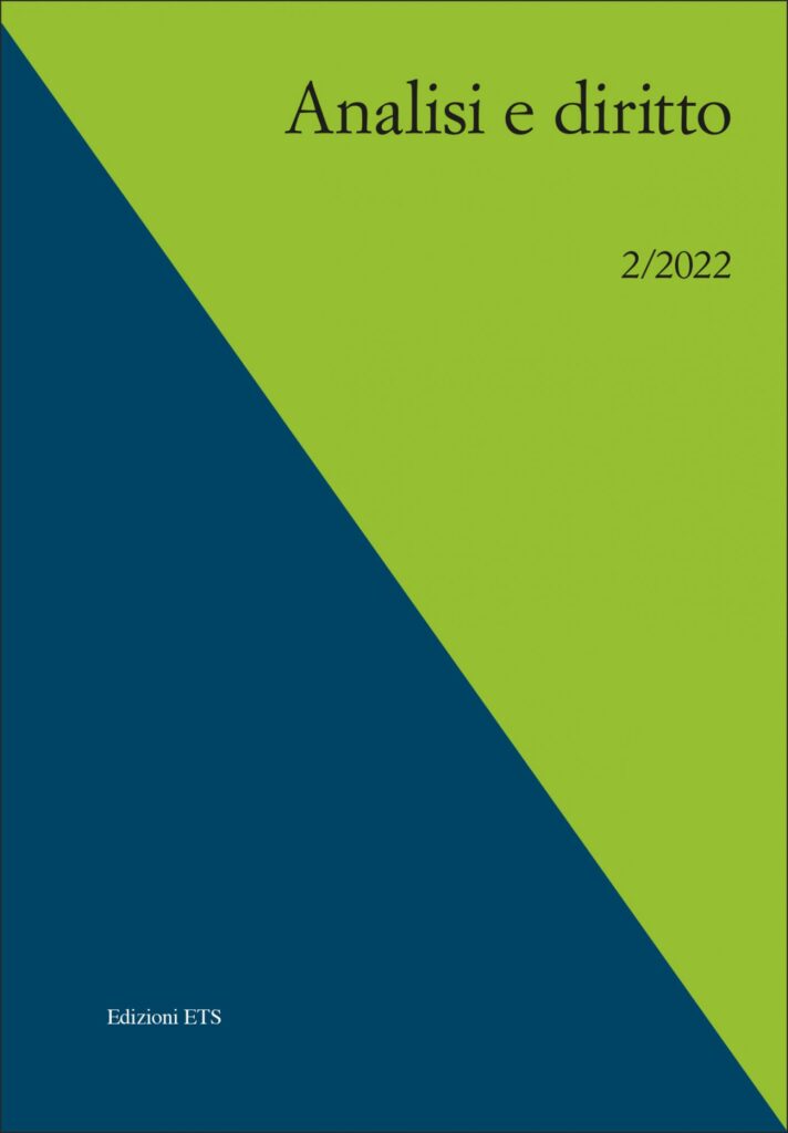 Copertina &middot; Analisi e diritto, 2/2022