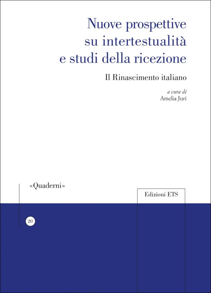 Copertina &middot; Nuove prospettive su intertestualit&agrave; e studi della ricezione