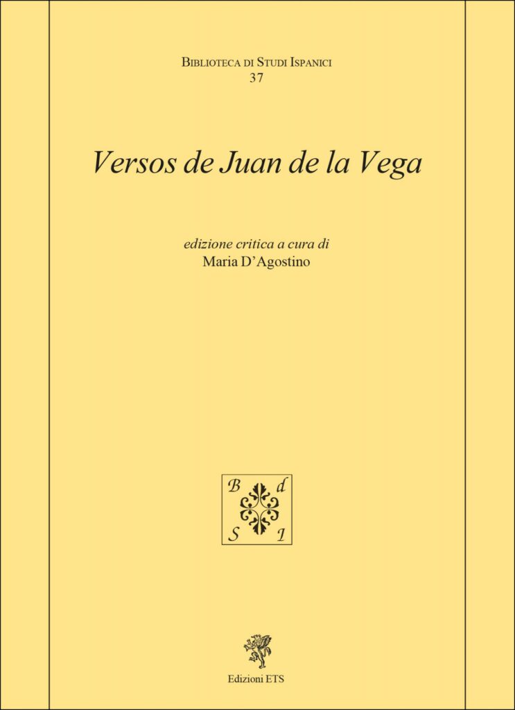 Copertina &middot; Versos de Juan de la Vega
