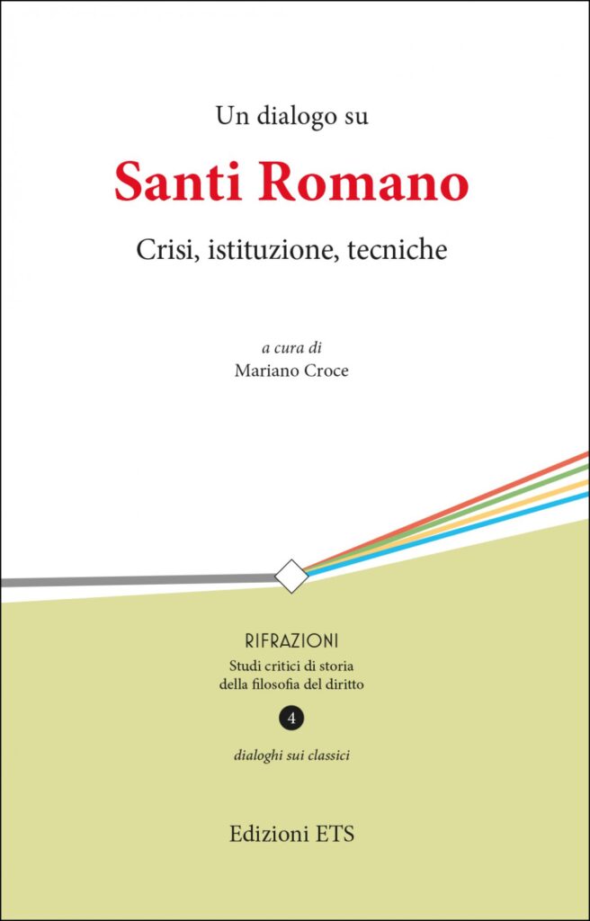 Copertina &middot; Un dialogo su Santi Romano