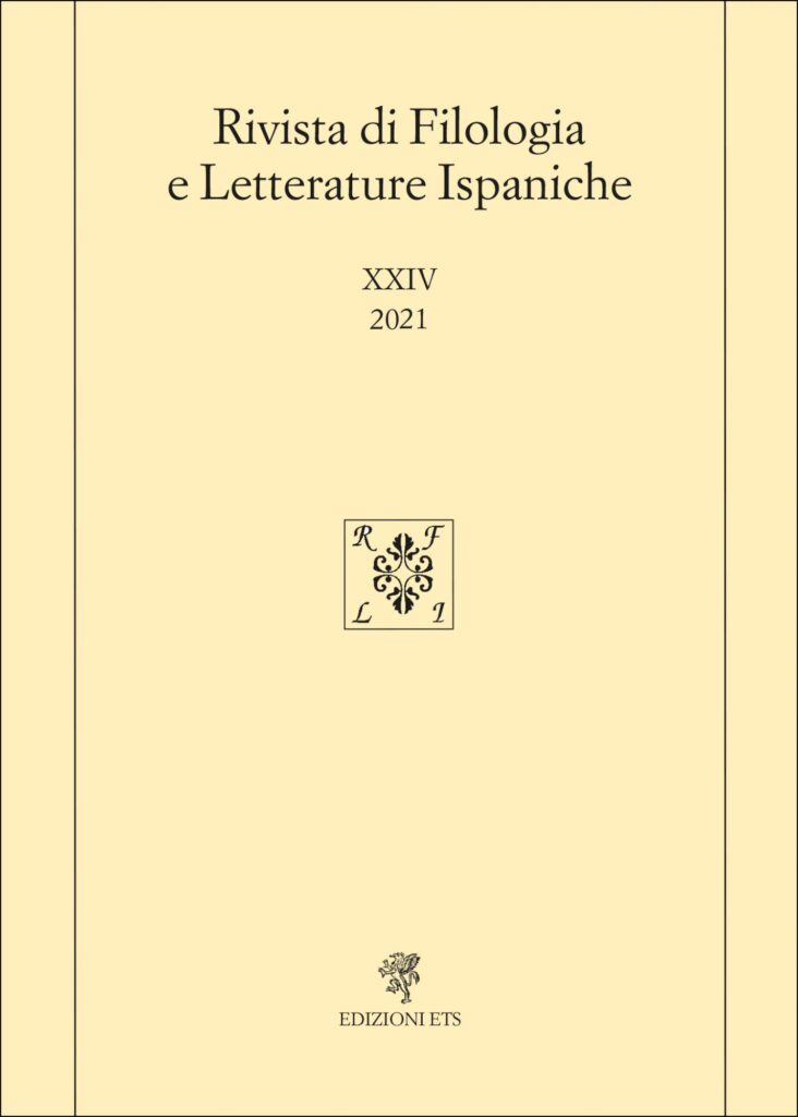 Copertina &middot; Rivista di Filologia e Letterature Ispaniche XXIV 2021
