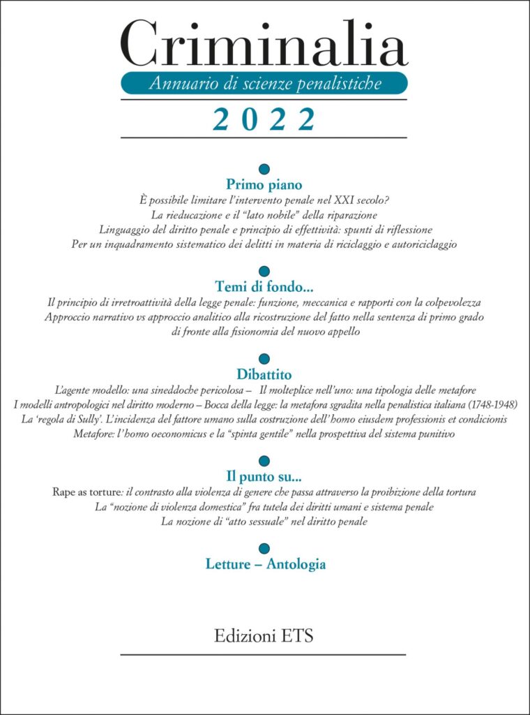 Copertina &middot; Criminalia 2022
