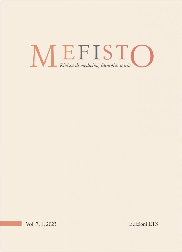 Copertina &middot; Mefisto. Rivista di medicina, filosofia, storia