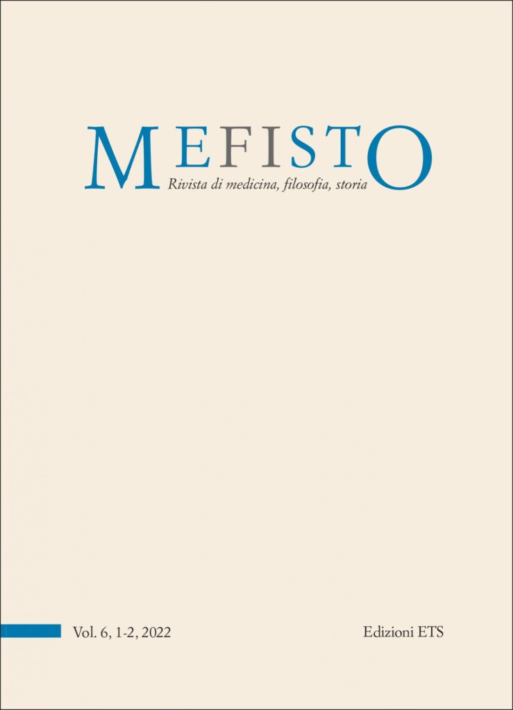 Copertina &middot; Mefisto. Rivista di filosofia, medicina, storia&nbsp;