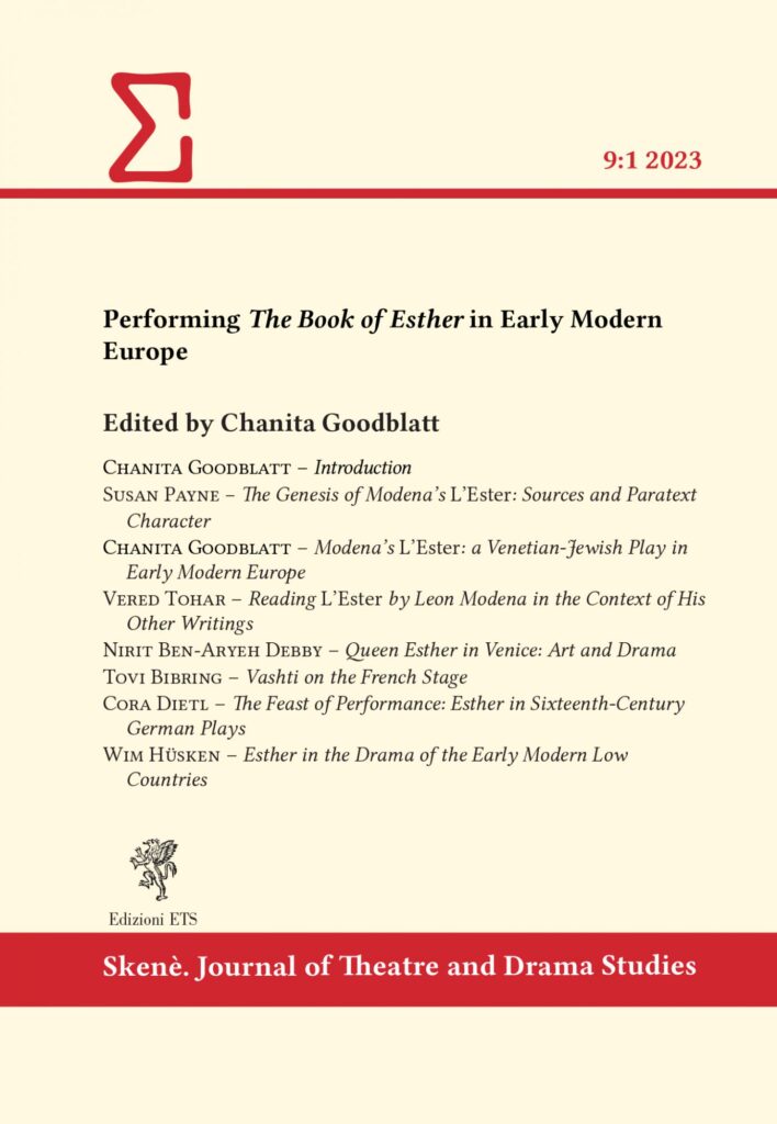 Copertina &middot; Performing <em>The Book of Esther</em> in Early Modern Europe
