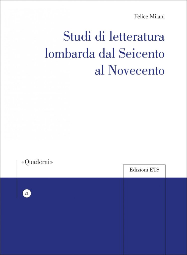 Copertina &middot; Studi di letteratura lombarda dal Seicento al Novecento