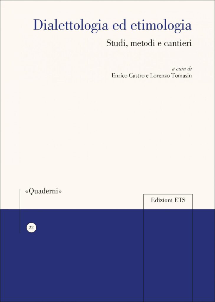 Copertina &middot; Dialettologia ed etimologia