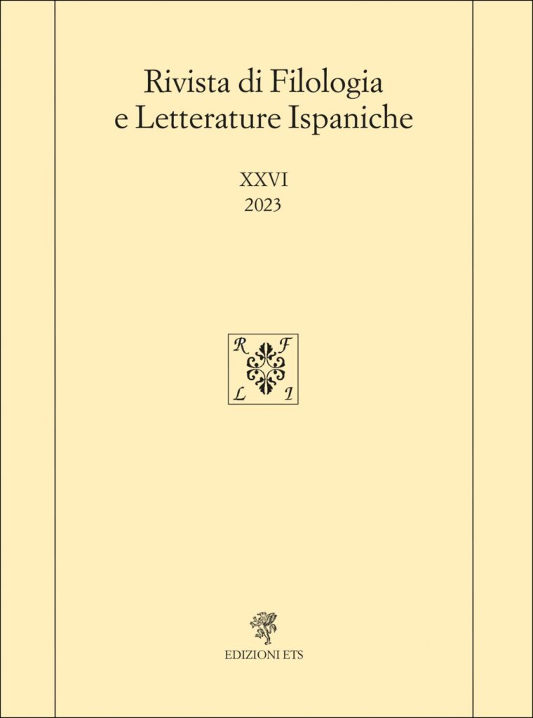 Copertina &middot; Rivista di Filologia e Letterature Ispaniche XXVI 2023